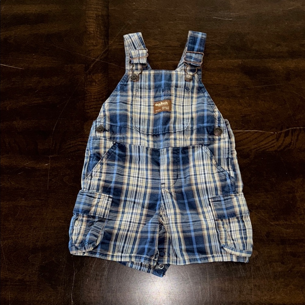 OshKosh B'gosh Blue and White Overalls